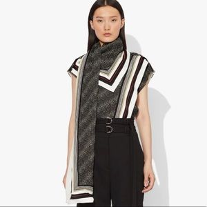 Proenza Schouler logo scarf print top as 12